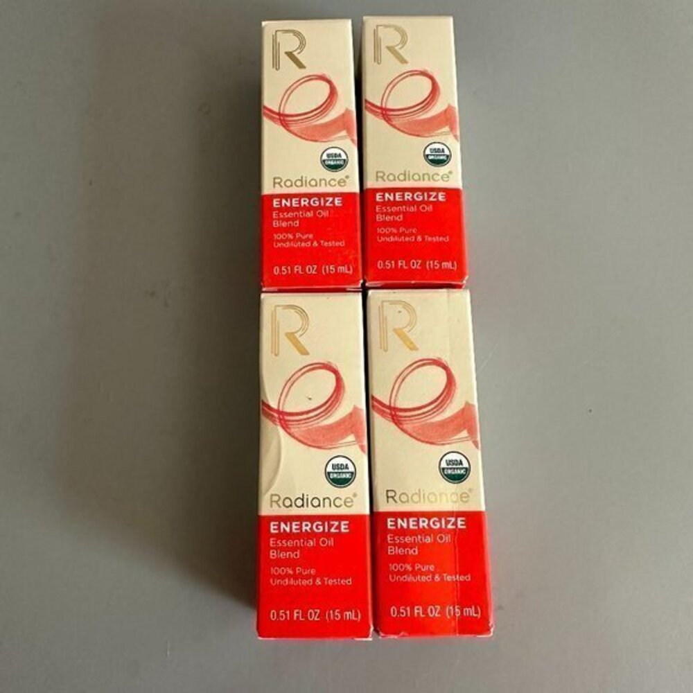 Lot of 4 Radiance‎ Essential Oil Energize Organic Vegan Non GMO Cruelty Free CVS